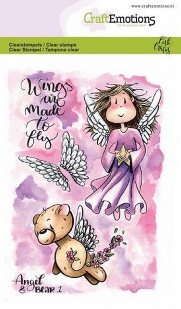 CraftEmotions | Angel & Bear 1 | Carla Creaties